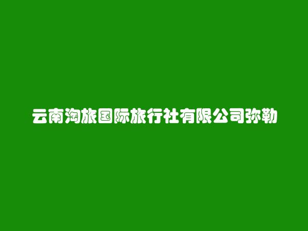 云南淘旅国际旅行社有限公司弥勒中山路服务网点