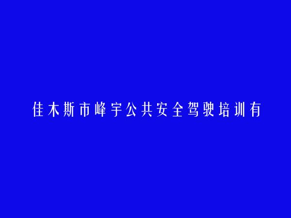 佳木斯市峰宇公共安全驾驶培训有限公司
