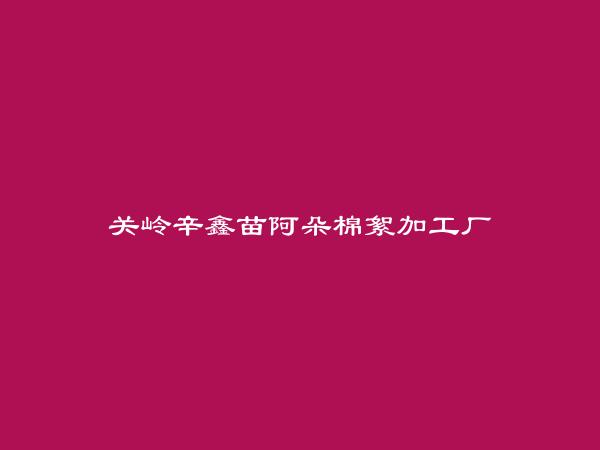 关岭辛鑫苗阿朵棉絮加工厂简介，地址，联系方式