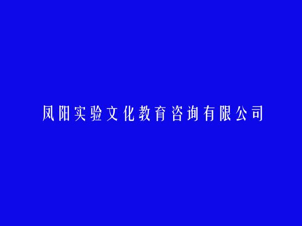 凤阳实验文化教育咨询有限公司