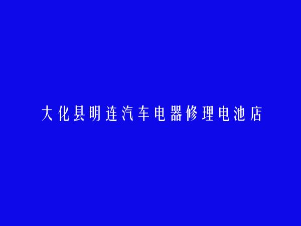 大化县明连汽车电器修理电池店简介，地址，联系方式