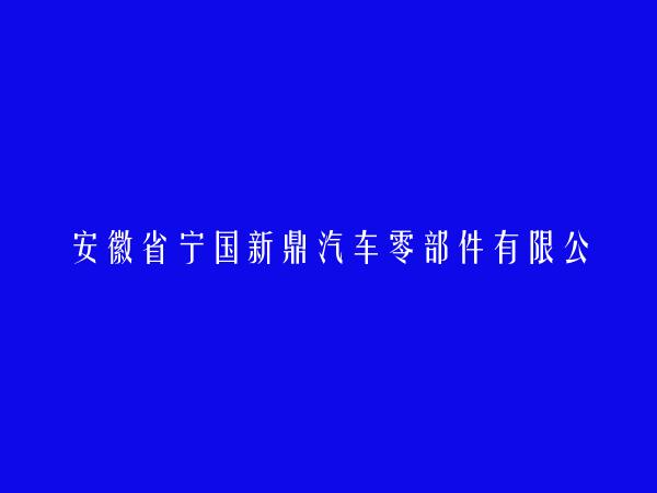 安徽省宁国新鼎汽车零部件有限公司简介，地址，联系方式