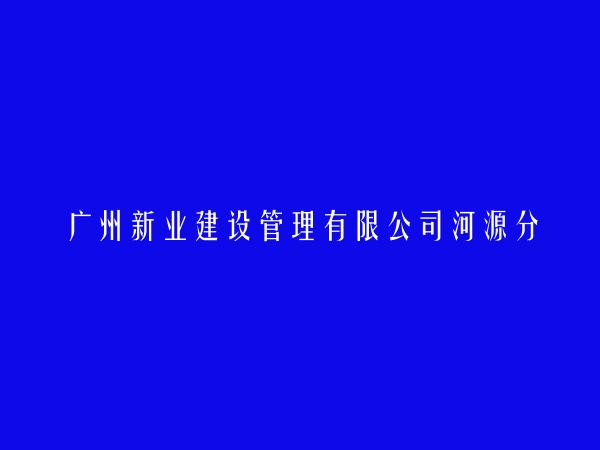 广州新业建设管理有限公司河源分公司