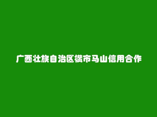 广西壮族自治区横市马山信用合作社简介，地址，联系方式