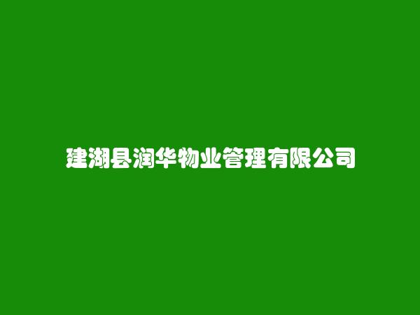 建湖县润华物业管理有限公司