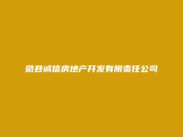 徽县诚信房地产开发有限责任公司两当泰安华鑫项目部