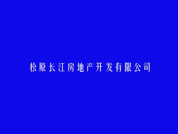 松原长江房地产开发有限公司