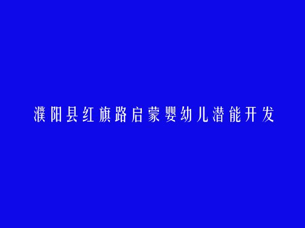 濮阳县红旗路启蒙婴幼儿潜能开发服务中心