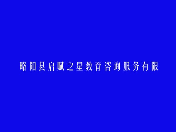 略阳县启赋之星教育咨询服务有限公司