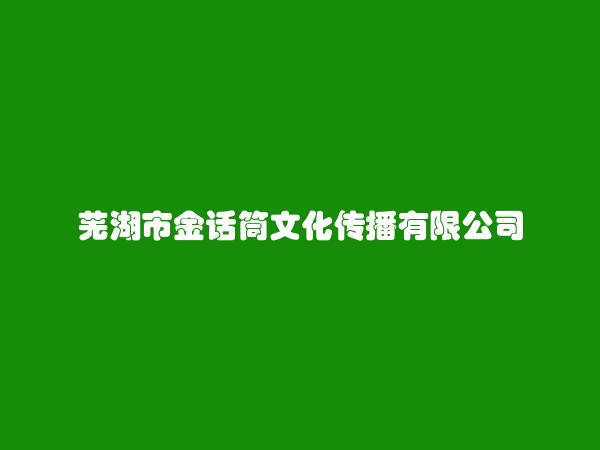 芜湖市金话筒文化传播有限公司