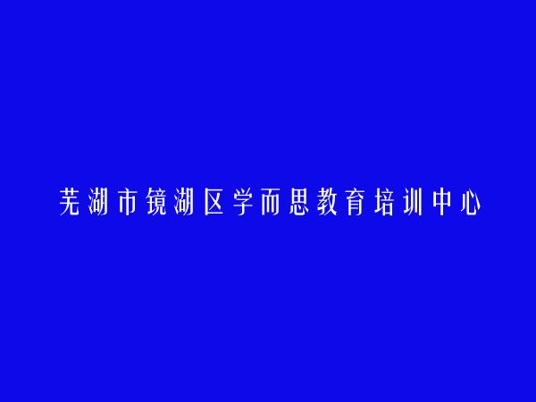 芜湖市镜湖区学而思教育培训中心有限公司