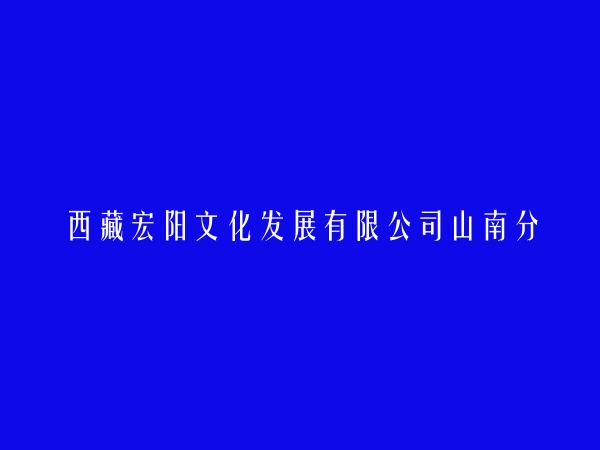 西藏宏阳文化发展有限公司山南分公司