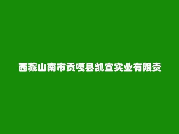 西藏山南市贡嘎县凯宣实业有限责任公司