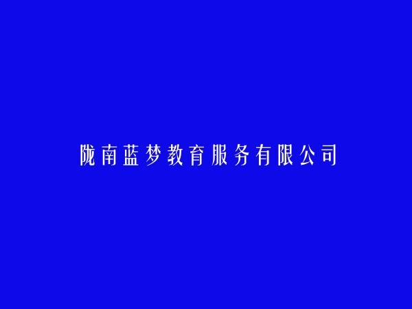 陇南蓝梦教育服务有限公司